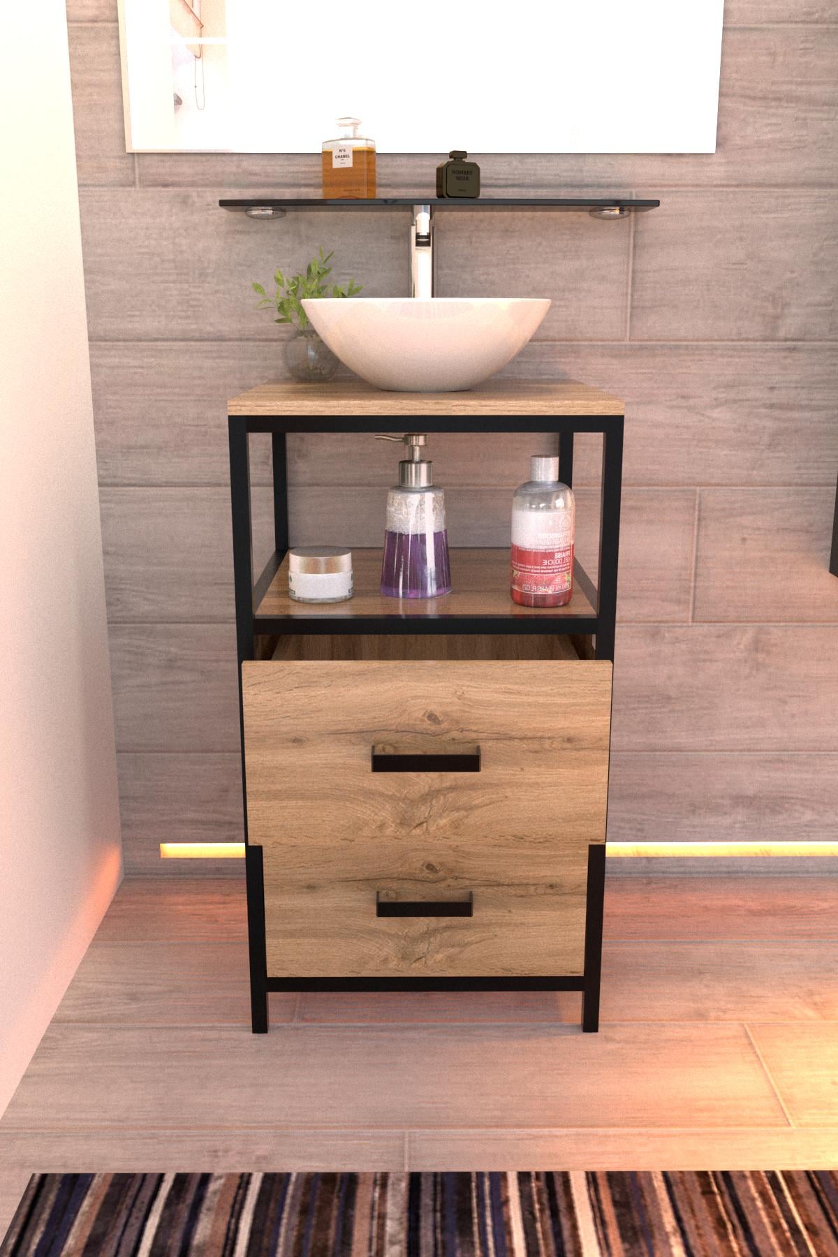 Тумба под умывальник EcoLoft Савар в стиле лофт (DSP-1271-1)