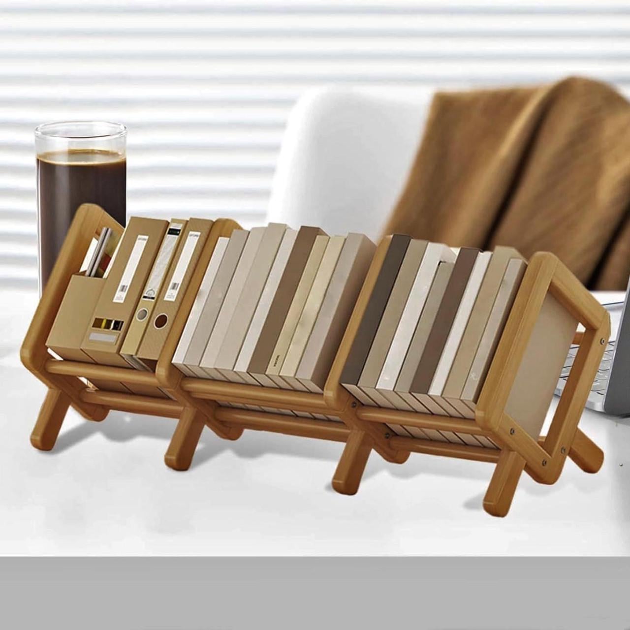 Полка книжная настольная из дерева Айвора Сиена (КПА-015105)