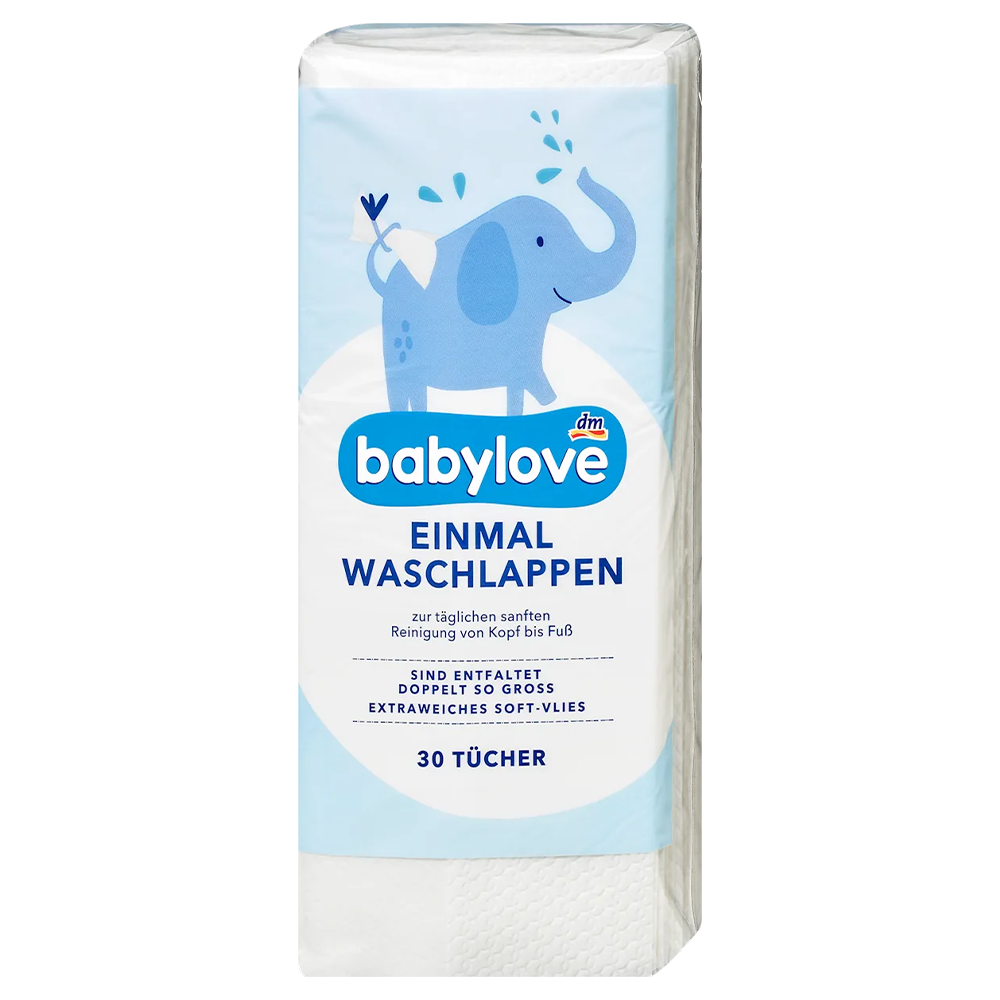 Мочалки детские Babylove для купания одноразовые 30 шт. (EPI-15102025-234)