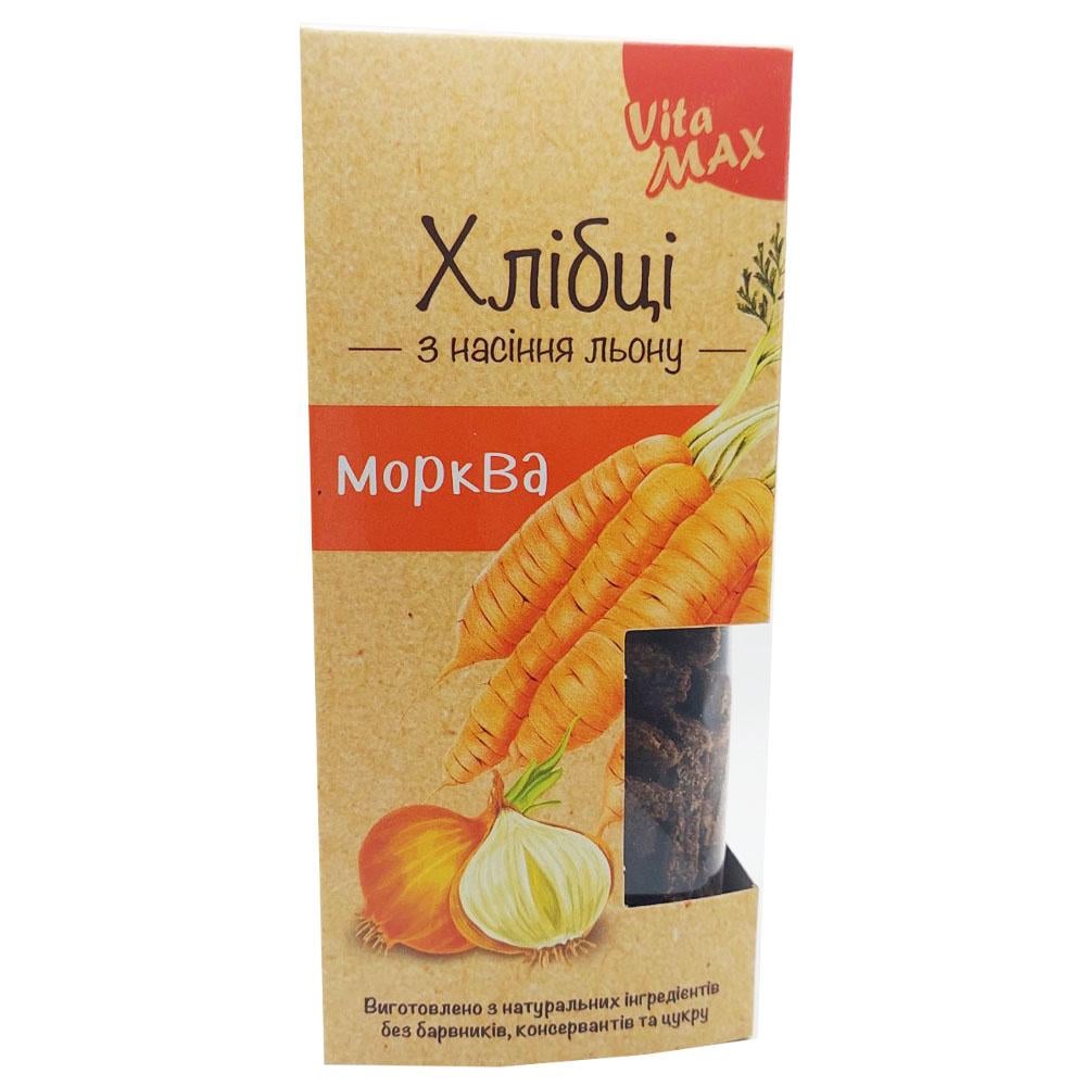 Хлебцы VitaMax из семян льна с пюре моркови 100 г (17637634) - фото 2