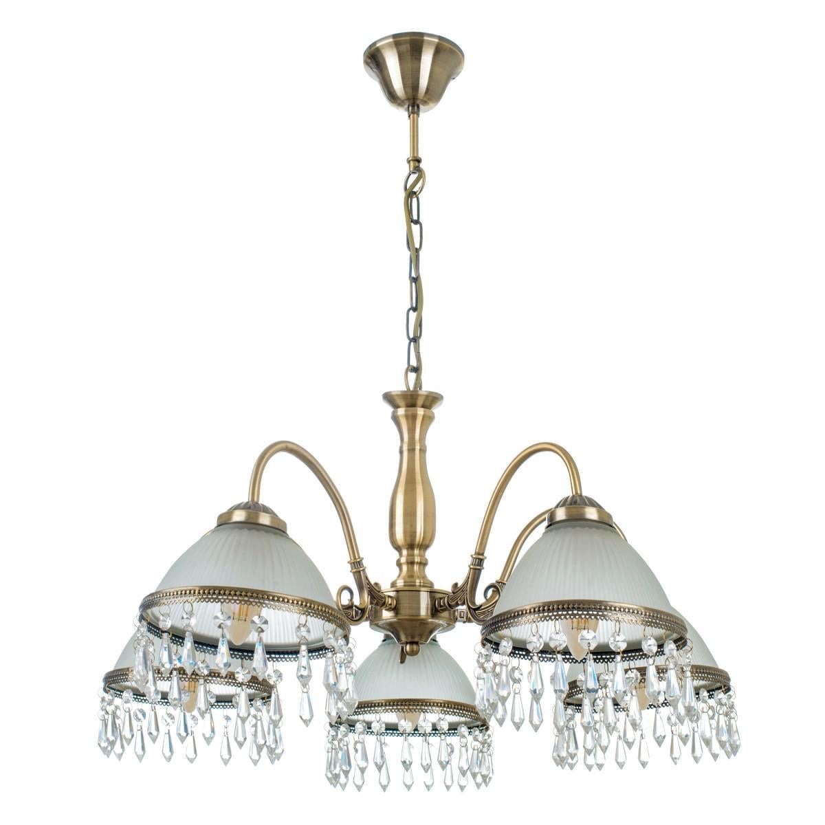 Люстра подвесная Brille BR-01 220S/5 E27 AB