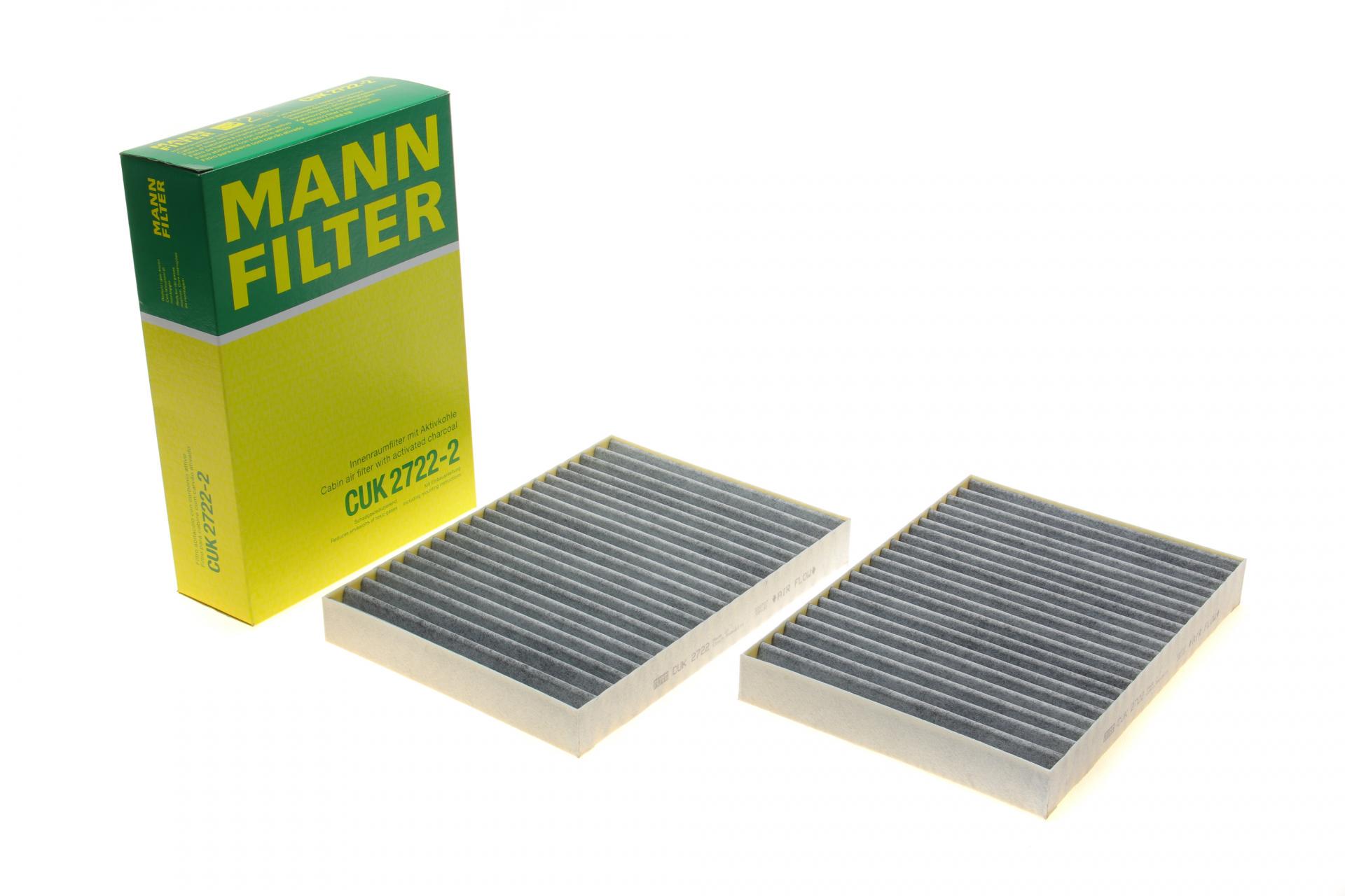 Фильтр салона Mann-Filter для MB S-class W221 05-13/CL C216 06-13 угольный 2 шт. (CUK 2722-2)