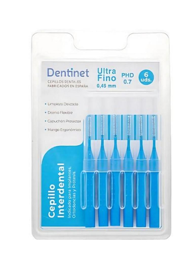 Набор межзубных ершей Dentinet Nano 0,45 мм/d 0.7 мм 6 шт.