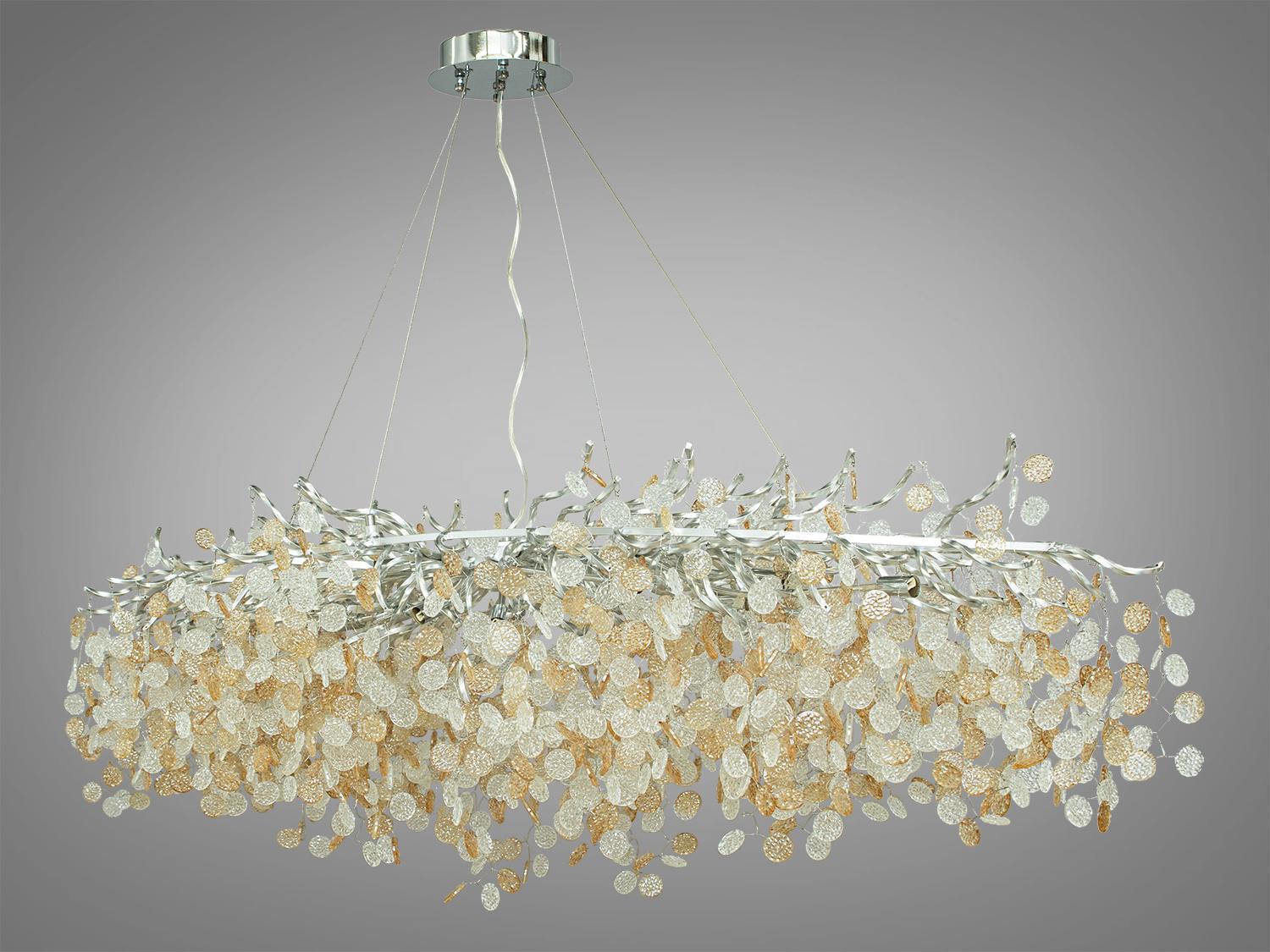 Люстра подвесная хрустальная Diasha 628/1500x750G современная Золотой