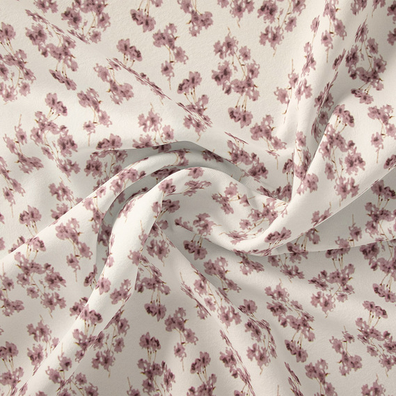 Ткань плательная IDEIA Креп Мадагаскар V-41/1 цветочный 1,5 м Айвори (2200004212968)