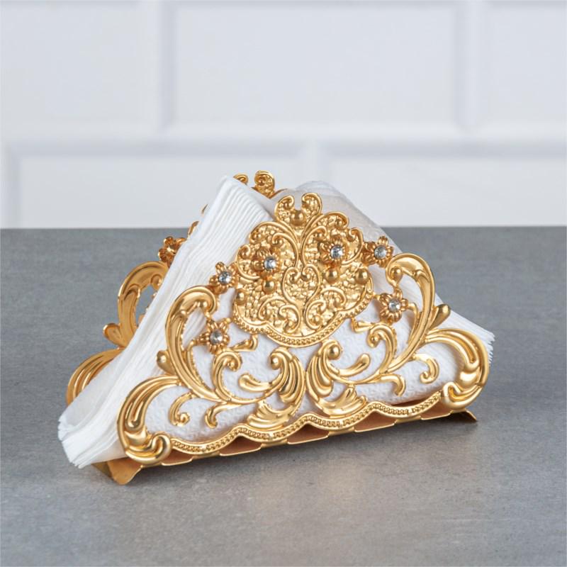 Серветниця металева Zeyve 15х9x4 см Золотистий (118A)