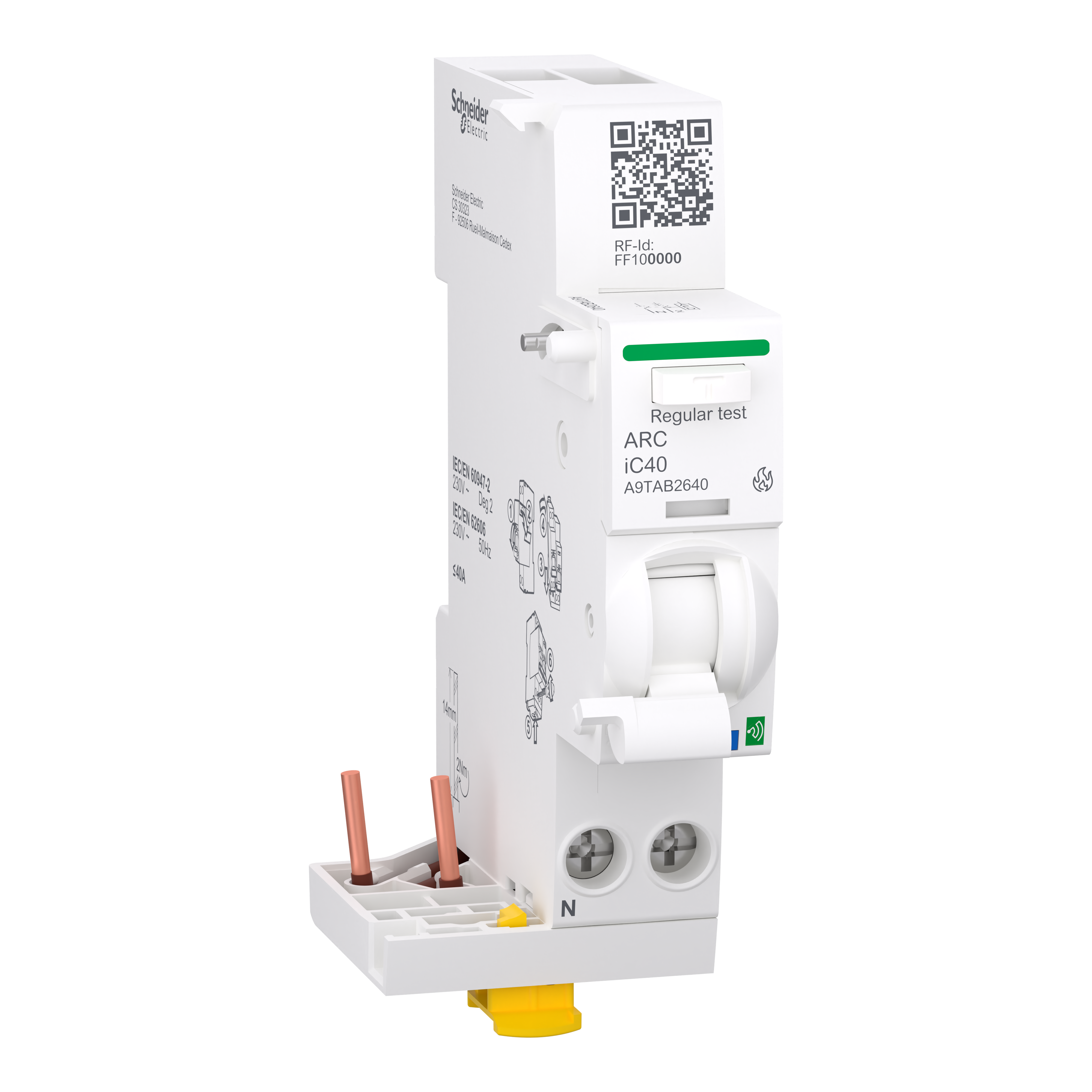 Блок защиты от дугового замыкания Schneider Electric Acti9 Active ARC iC40 1P+N 40A (A9TAB2640)