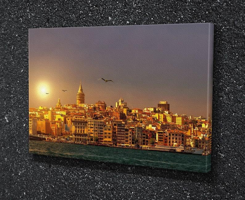 Картина для интерьера Панорама Стамбула 51x34 см (745)