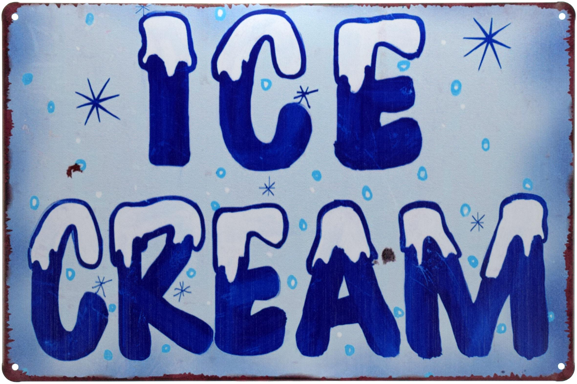 Табличка металева Морозиво/Ice Cream 20x30 см