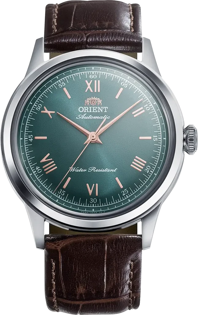 Наручные часы мужские Orient Bambino 38 мм RA-BB0001E30B со стальным корпусом Зеленый (3124658597)