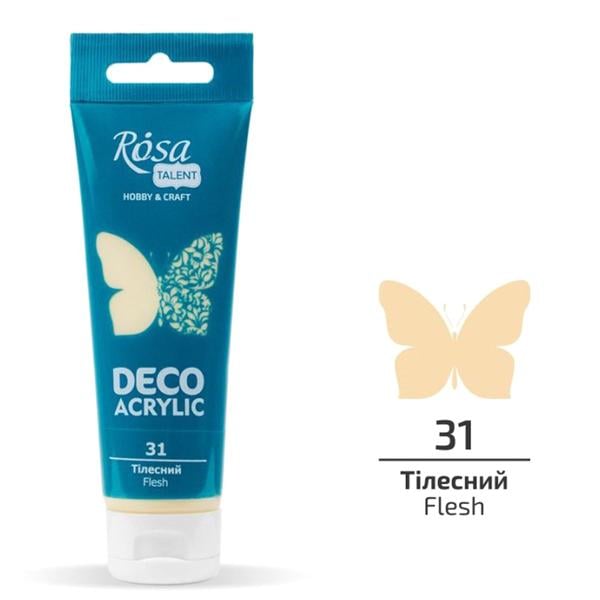 Акрилова фарба для декору ROSA Talent 31 75 мл Тілесний матовий (322231) - фото 1 Акрилова фарба для декору ROSA Talent 31 75 мл Тілесний матовий (322231) - фото 1