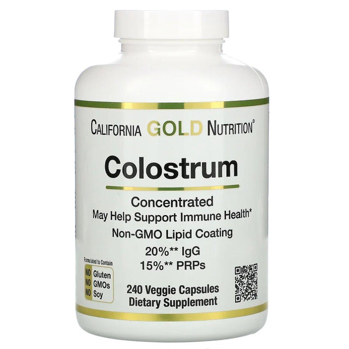 Молозиво концентрированное California Gold Nutrition Colostrum concentrated 240 капсул (CGN00913)