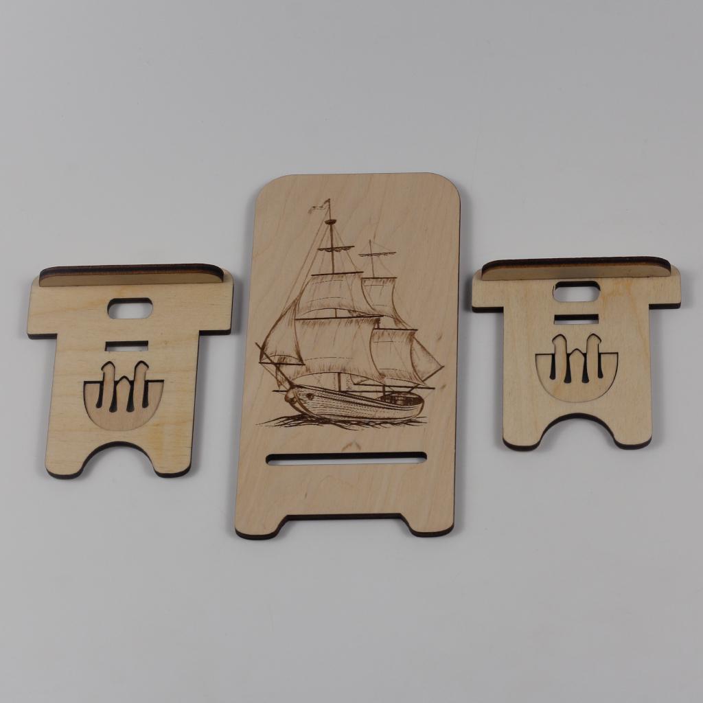 Підставка-тримач для телефону з дерева 80 кораблі 1 (03020083) - фото 3 Підставка-тримач для телефону з дерева 80 кораблі 1 (03020083) - фото 3