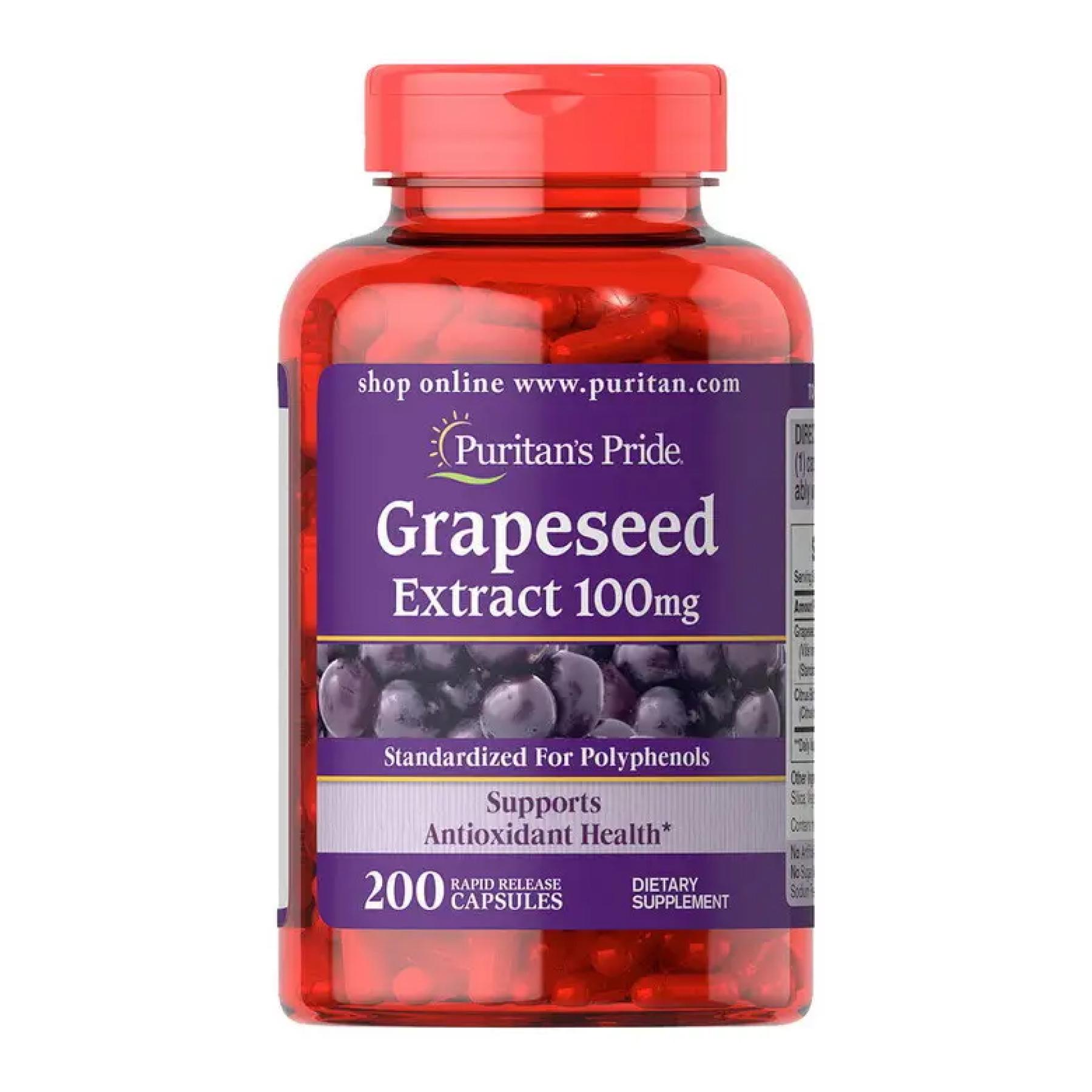 Натуральная добавка Grapeseed Extract 100 mg 200 caps (100-70-3147018-20)