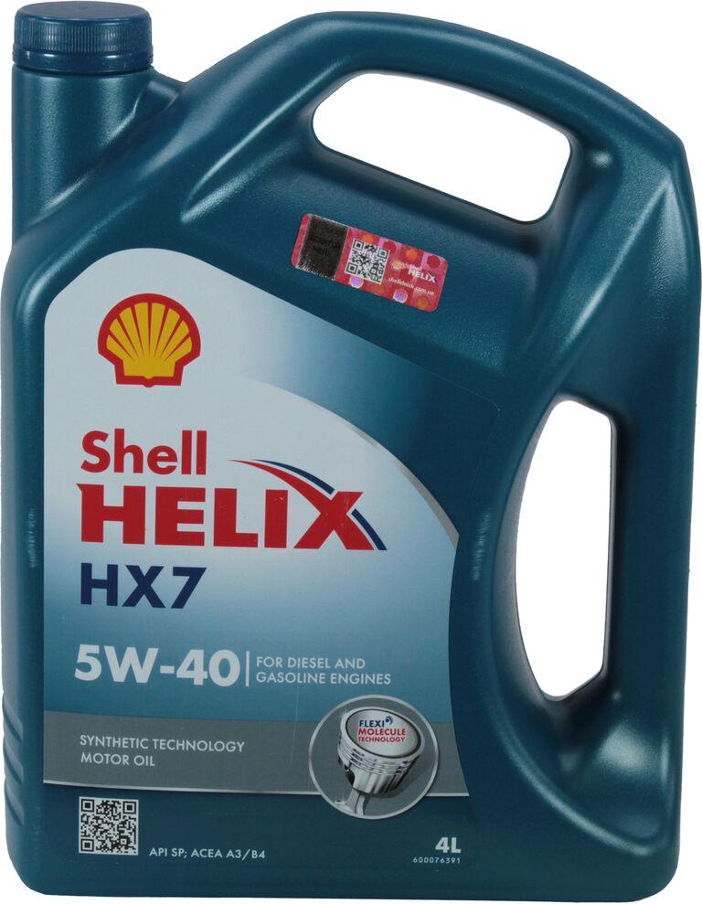 Моторное масло SHELL Helix HX7 бензин/дизель 5W-40 4 л (1401448)