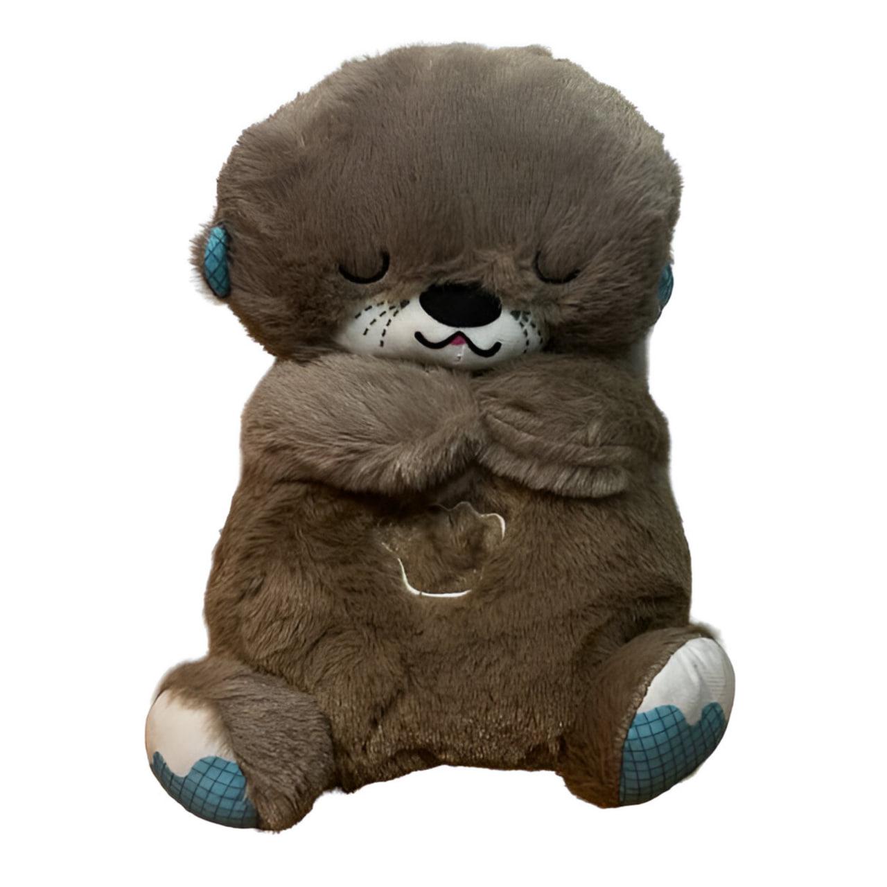 Мягкая игрушка для сна Спящая выдра с музыкой и светом Коричневый (XE62-2)