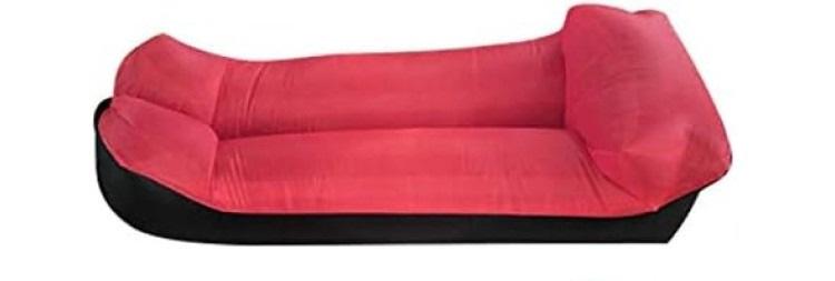 Ламзак надувной+подушка для пляжа Красный (SP-602) - фото 1