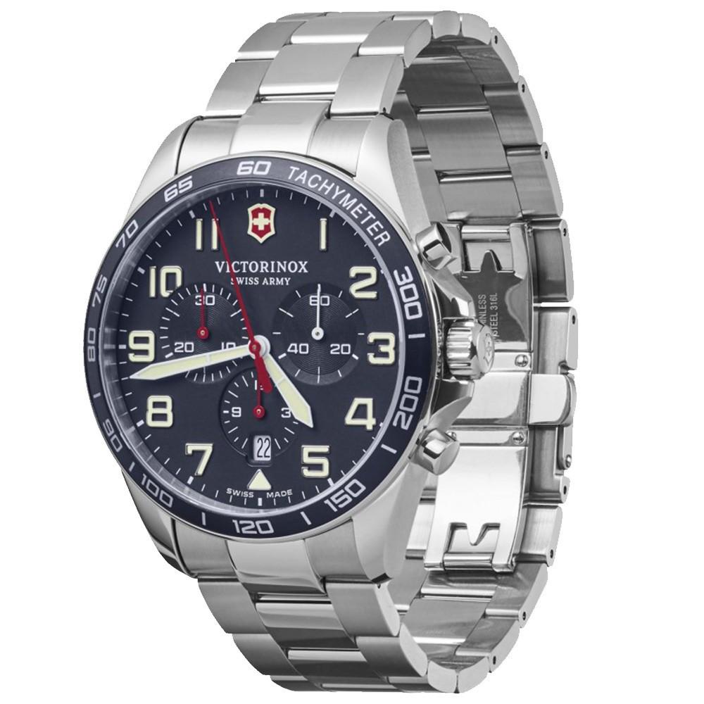Наручний годинник чоловічий Victorinox Swiss Army Fieldforce Chrono кварцевий Silver (V241857) - фото 2 Наручний годинник чоловічий Victorinox Swiss Army Fieldforce Chrono кварцевий Silver (V241857) - фото 2