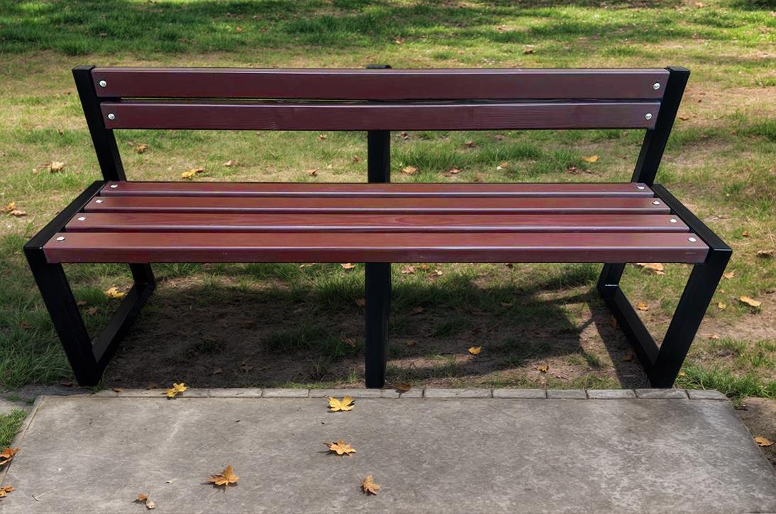 Скамейка садовая ТОБІ ШО Лофт Бенч со спинкой без подлокотников 3 м Черешня (25589178) - фото 3