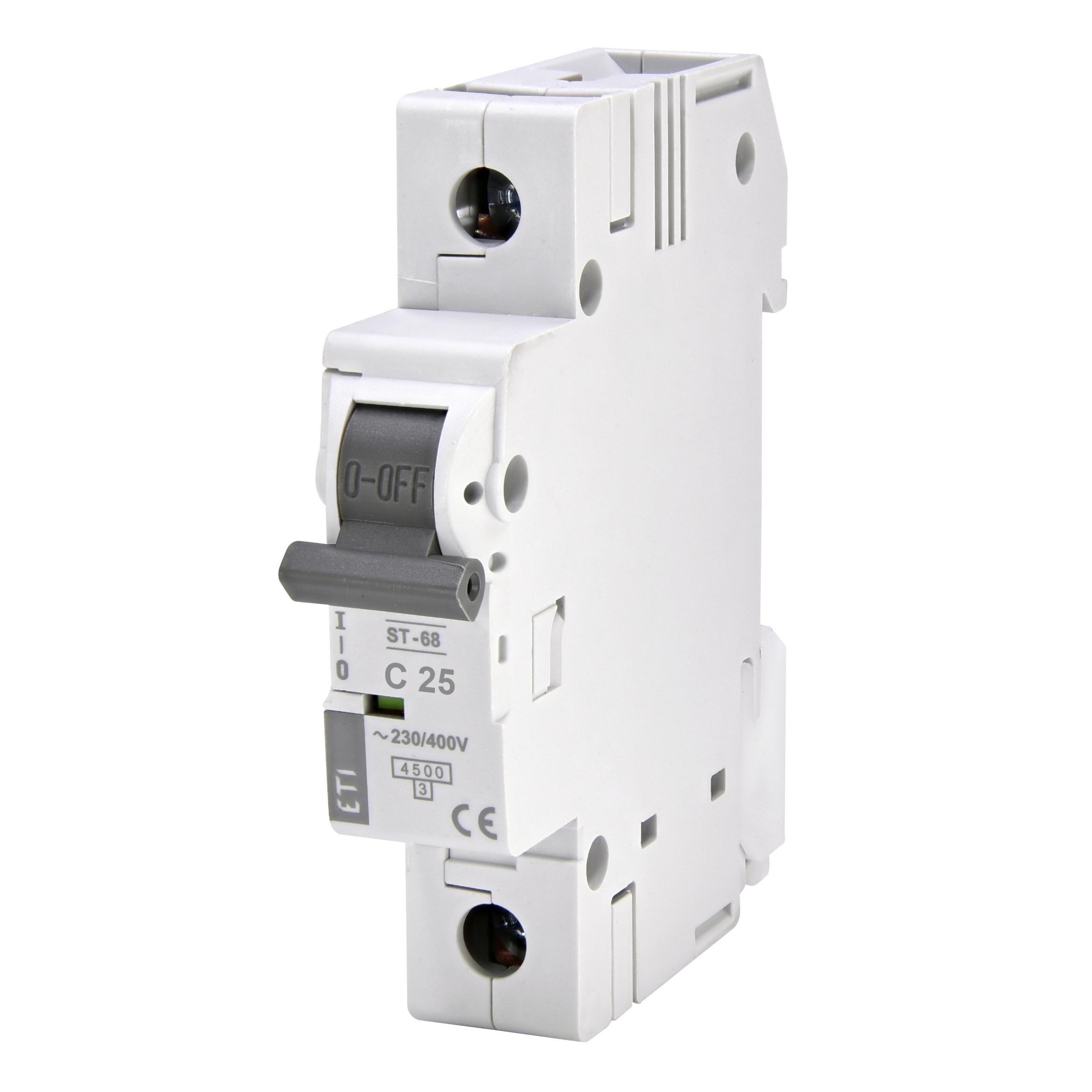 Автоматический выключатель ETI ST-68 1P 25A C 4,5 kA 2181318