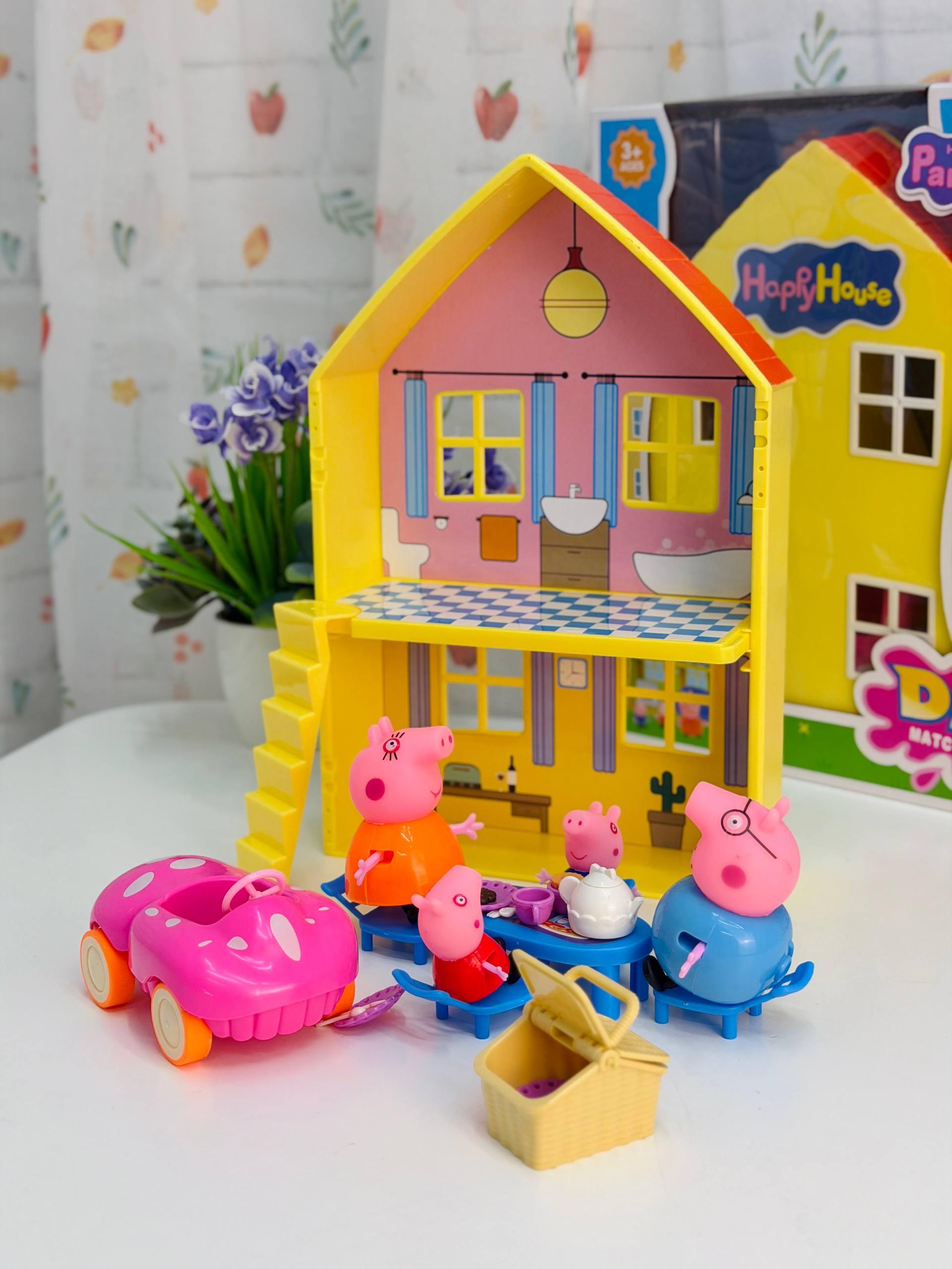 Игровой набор с домом/фигурками и авто Пеппа (2698)