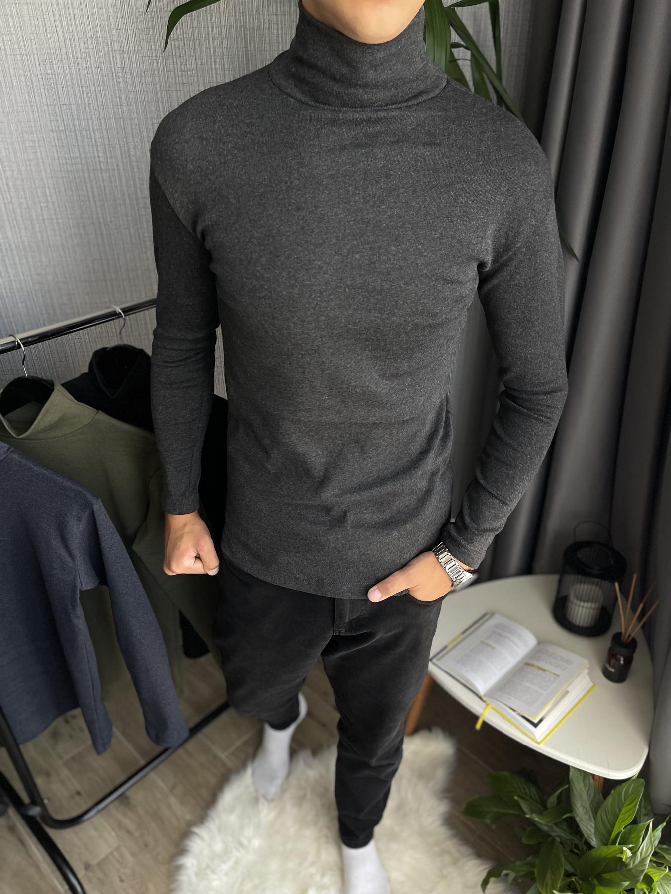 Гольф чоловічий зимовий на флісі облягаючий S Графіт (26534/2/1) - фото 9 Гольф чоловічий зимовий на флісі облягаючий S Графіт (26534/2/1) - фото 9