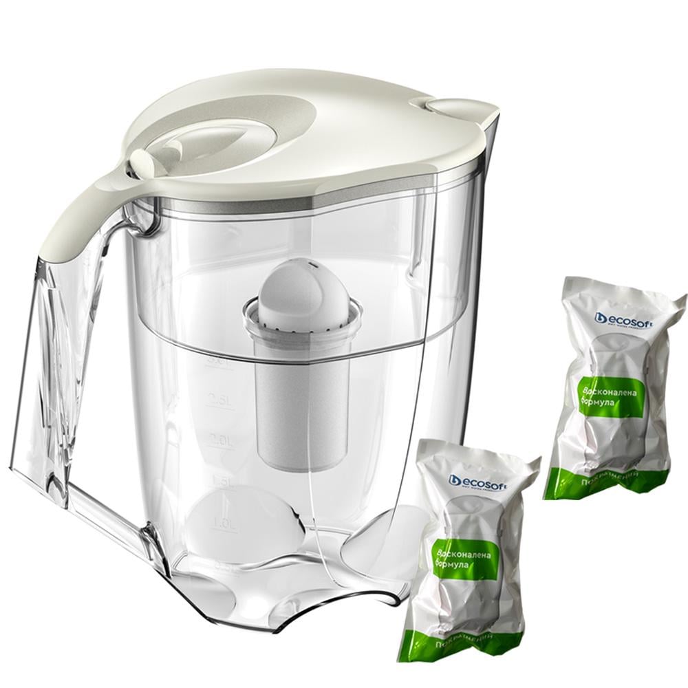 Фильтр-кувшин Ecosoft Maxima два картриджа Жемчужный (55541002)