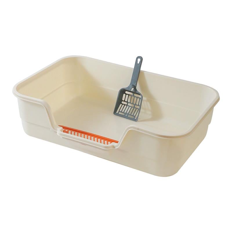 Лоток для кошек Taotaopets TT-222225 с лопаткой 42х30х12 см White (37990043)