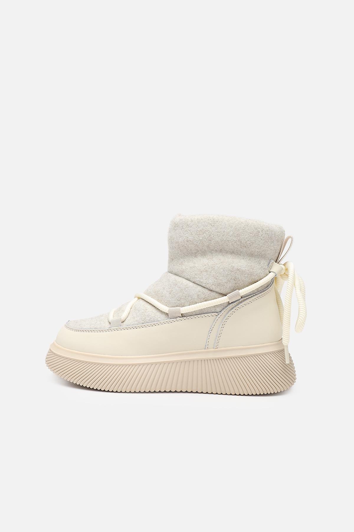 Дутики женские цвет молочный 37 ЦБ-00275426