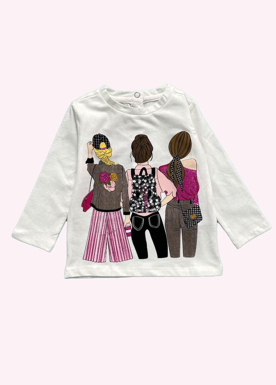 Реглан дитячий Chicco бавовняний з круглою горловиною 9-12 міс. 74 см Білий (2081861253)