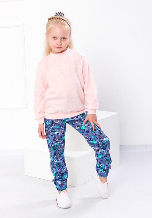 Брюки для девочки Носи свое Сердца 98 см Синий (6155-024-5-v26)