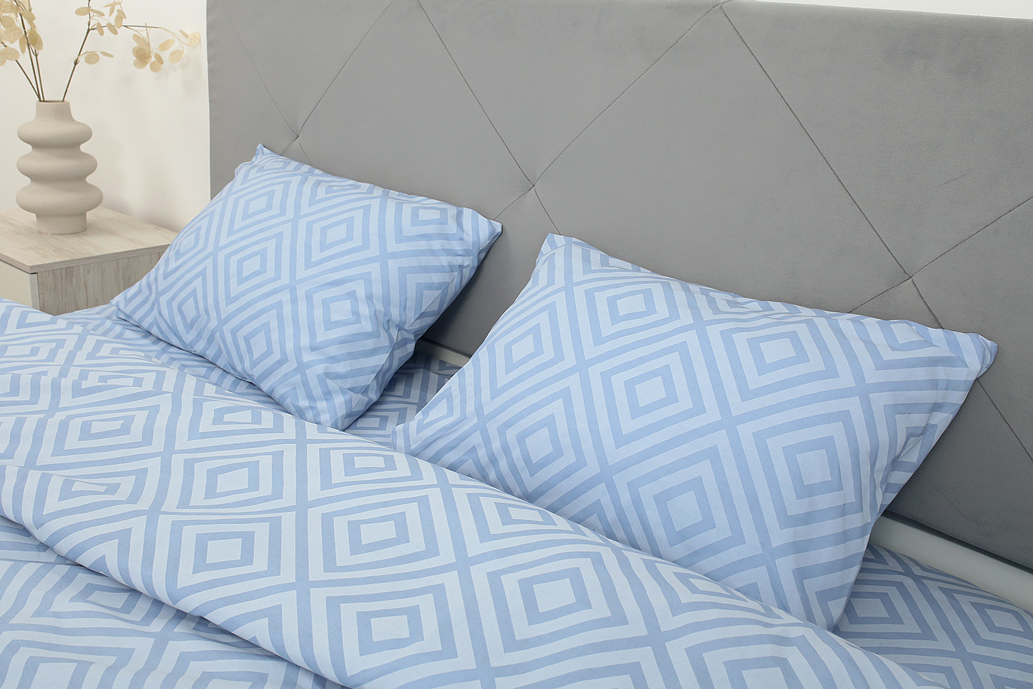 Комплект постельного белья евро Amore Glux-162 бязь Небесный (KPB-Ae-Glux-162(50x70)_) - фото 5 Комплект постельного белья евро Amore Glux-162 бязь Небесный (KPB-Ae-Glux-162(50x70)_) - фото 5