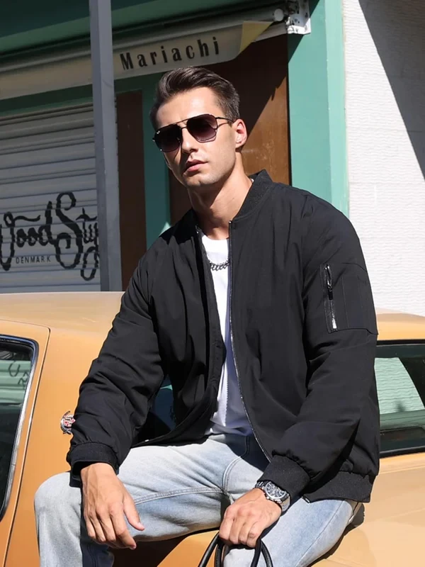 Куртка-бомбер мужская 2XL Черный (25763164) - фото 2 Куртка-бомбер мужская 2XL Черный (25763164) - фото 2