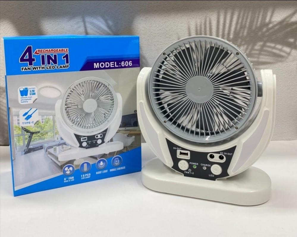 Вентилятор настільний FAN 606 4в1 із сонячною панеллю - фото 4 Вентилятор настільний FAN 606 4в1 із сонячною панеллю - фото 4