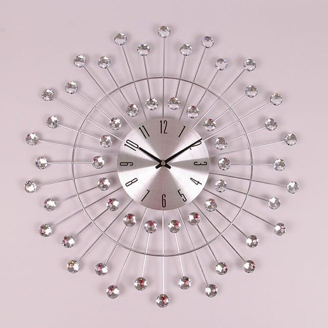Часы металлические с стразами Flora D-50 см (38191)