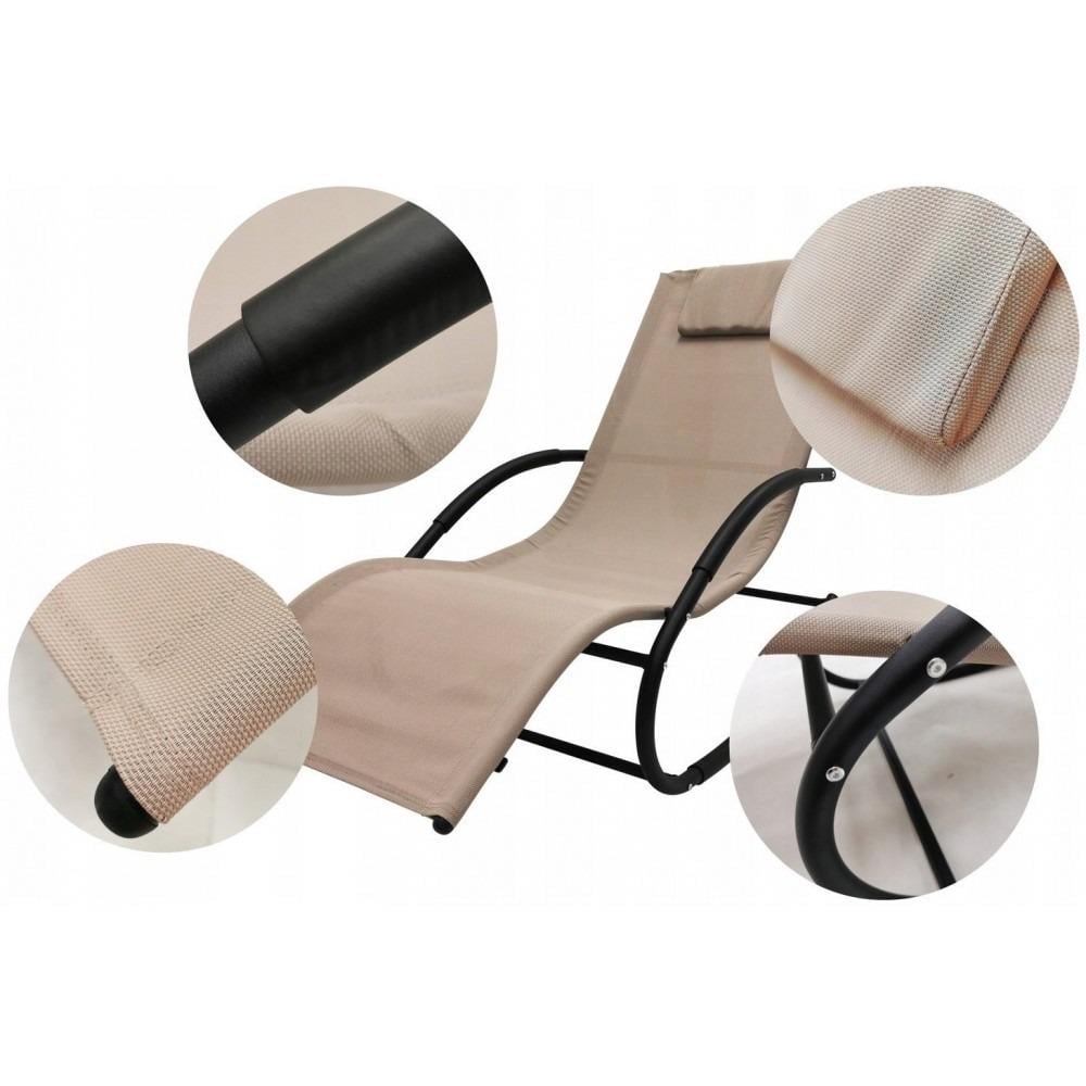 Шезлонг Bonro BG-01 Коричневый (42400533_sike_NM) - фото 4 Шезлонг Bonro BG-01 Коричневый (42400533_sike_NM) - фото 4