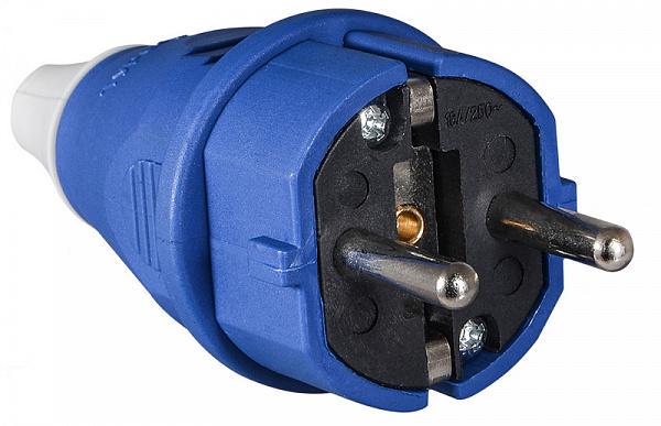 Вилка переносна АСКО-УКРЕМ ВП 16А/2 012 2P/PE 220V Синій (A0080010012)