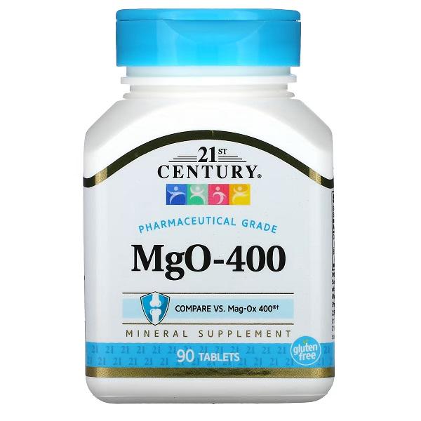 Микроэлемент Магний 21st Century MgO-400 90 Tabs