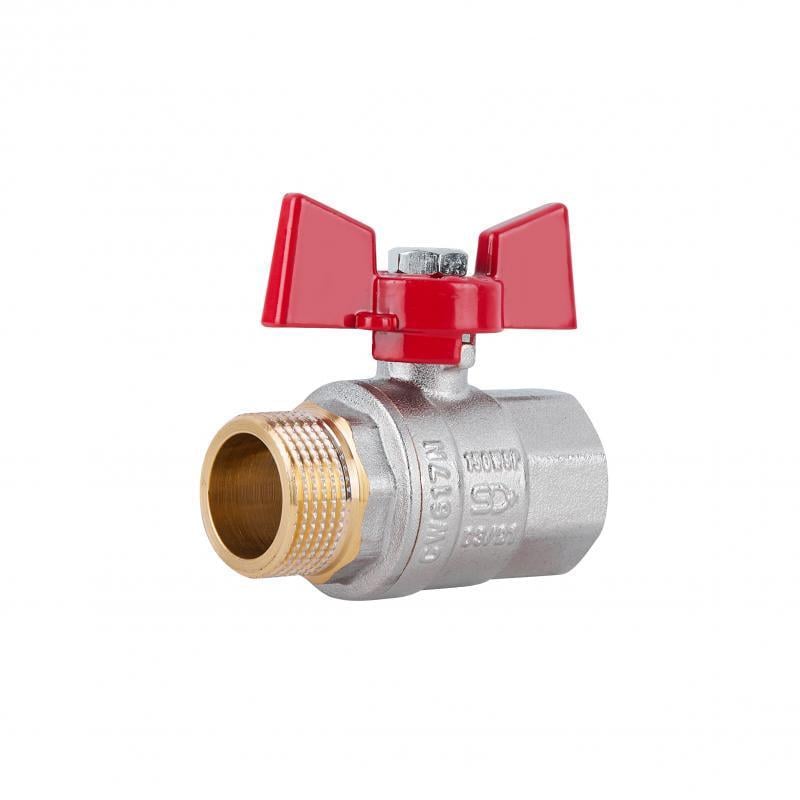 Кран шаровый SD Plus ВЗ для воды бабочка 3/4" (SD607NW20PN40)