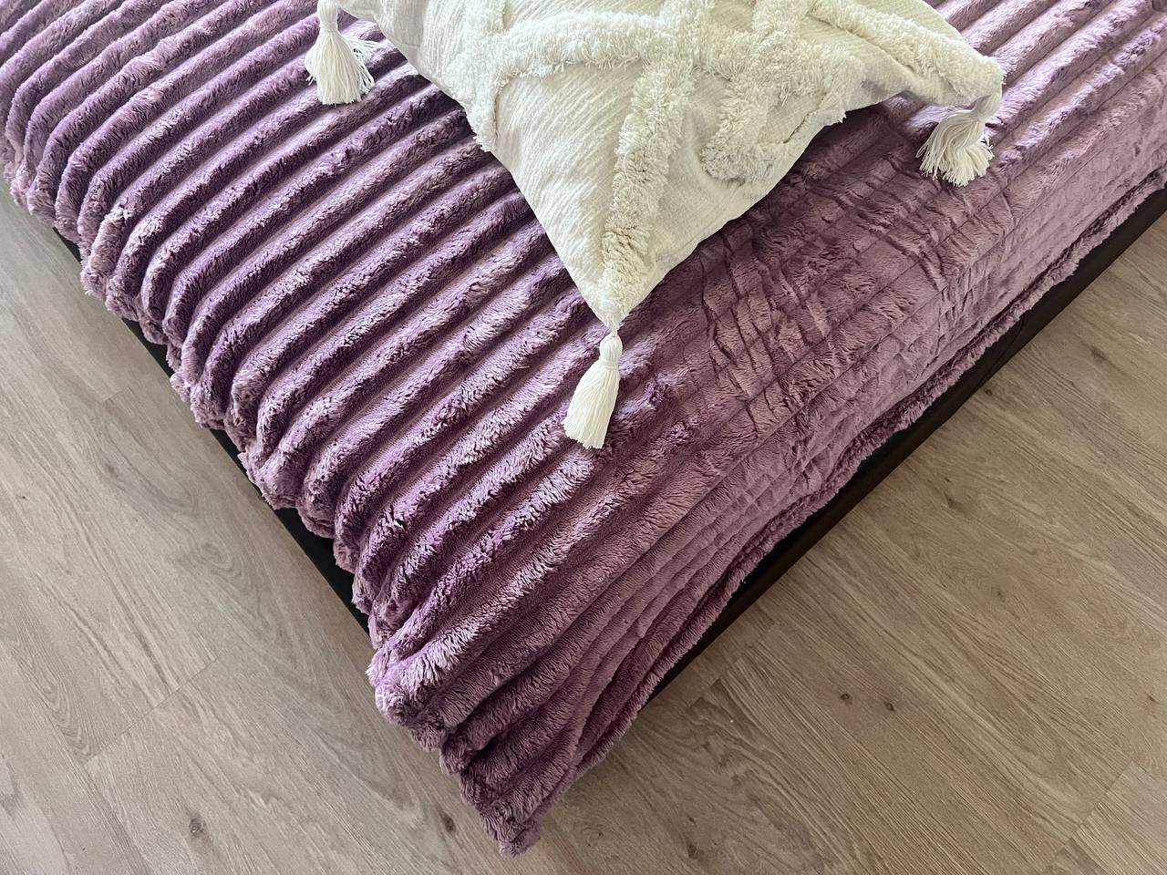 Плед смужка 200х230 см Бузковий (Д-Am-sharp-007-01) - фото 2 Плед смужка 200х230 см Бузковий (Д-Am-sharp-007-01) - фото 2