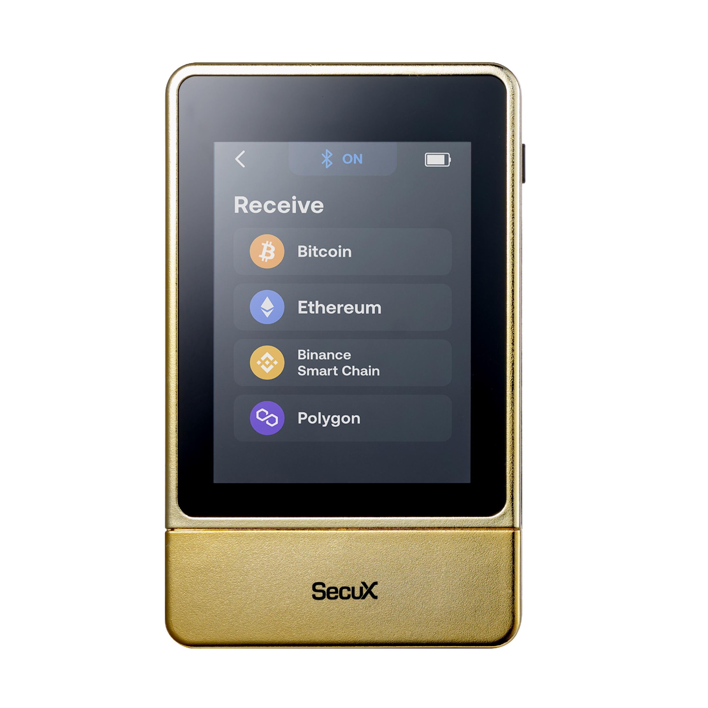 Кошелек для криптовалют аппаратный SecuX NeoGold Bluetooth USB-C с сенсорным экраном Золотой (34004306)