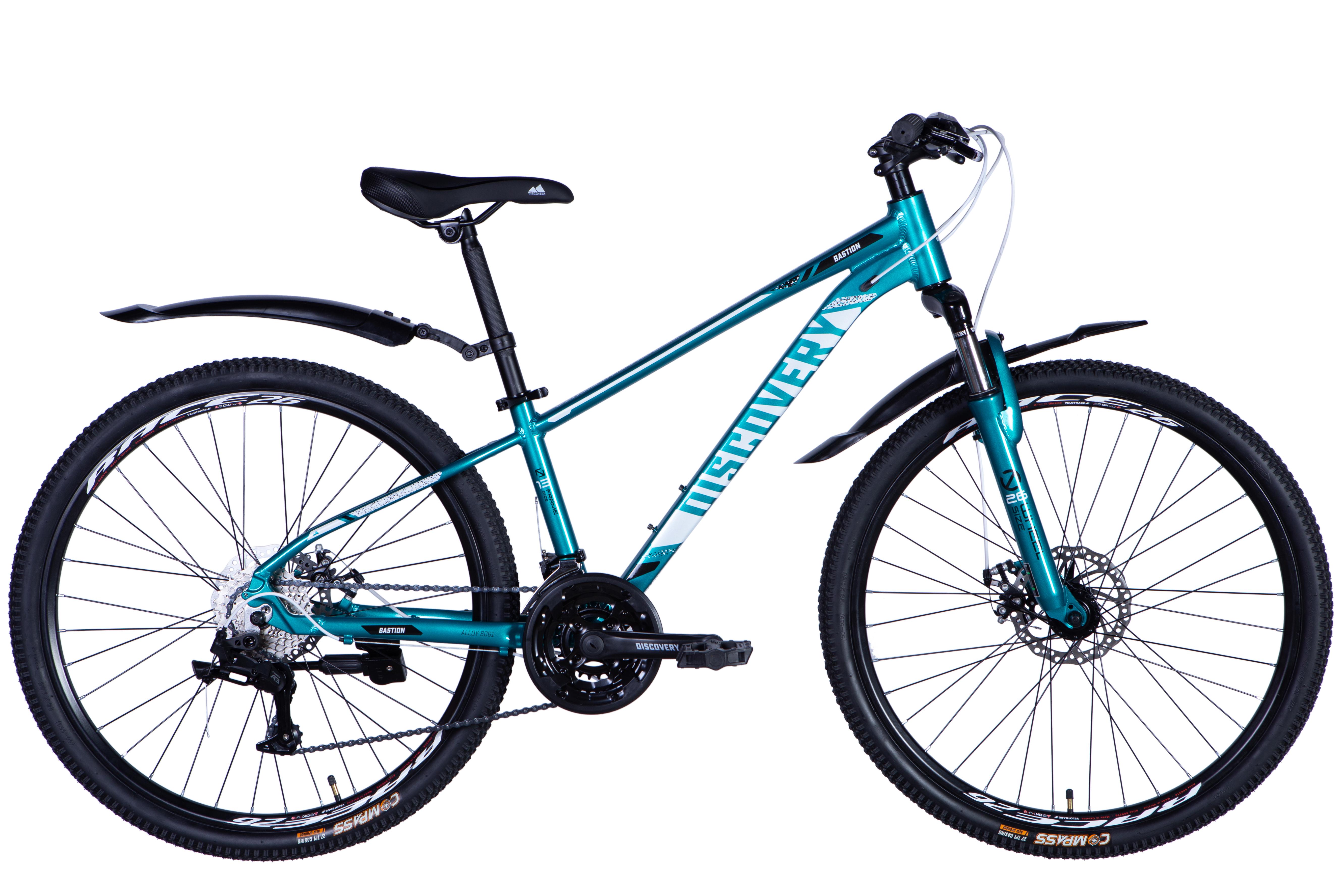 Велосипед Discovery 2025 BASTION DD CS AL 26" рама 13" Бірюзовий (OPS-DIS-26-616) - фото 1