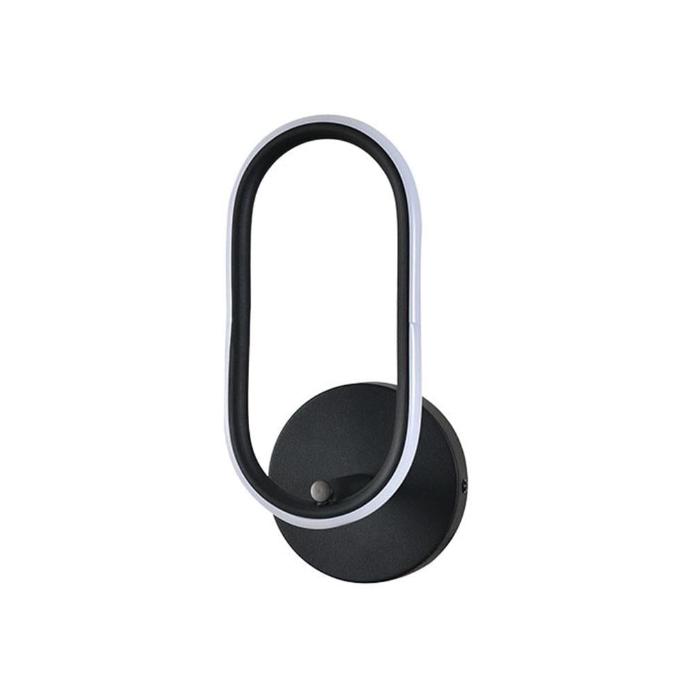 Светильник настенный LED HOROZ ELECTRIC 8W 4000 K 500 Лм 180-240V 270 мм овальный Черный (029-012-0008-020)