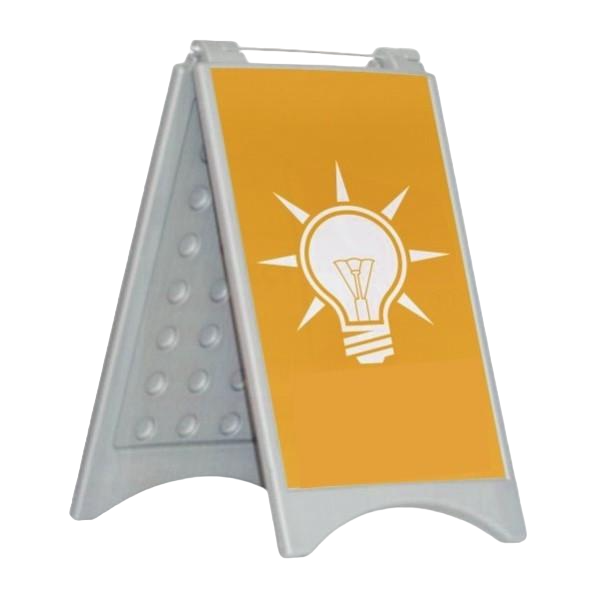 Штендер для улицы M&T Displays G57 ластиковый ветроустойчивый 50x74 см Серый (1924091602)