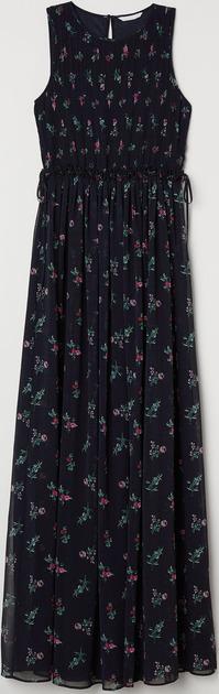 Платье H&M с цветами р. 34 Черный (0617245П) - фото 2 Платье H&M с цветами р. 34 Черный (0617245П) - фото 2