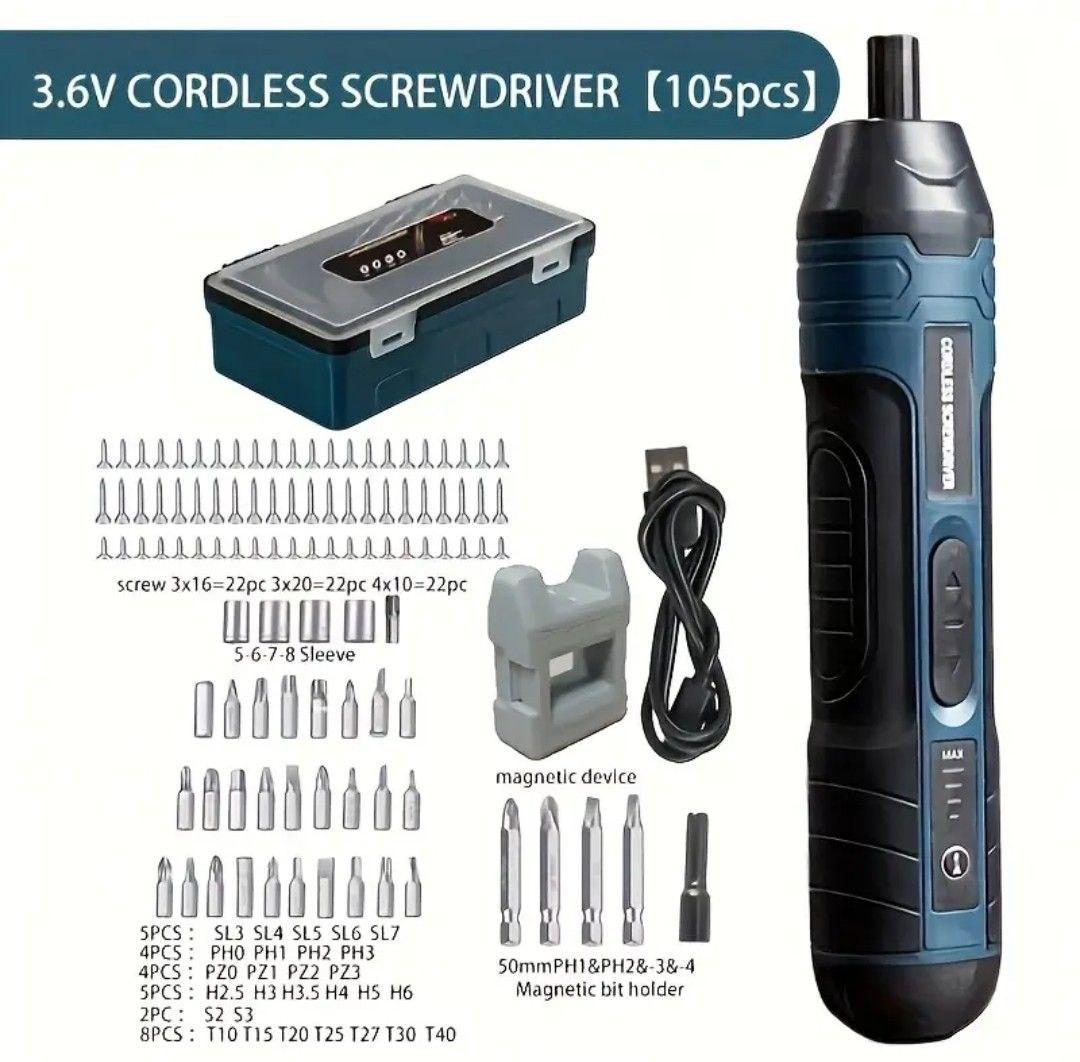 Викрутка акумуляторна з набором біт в кейсі - фото 3