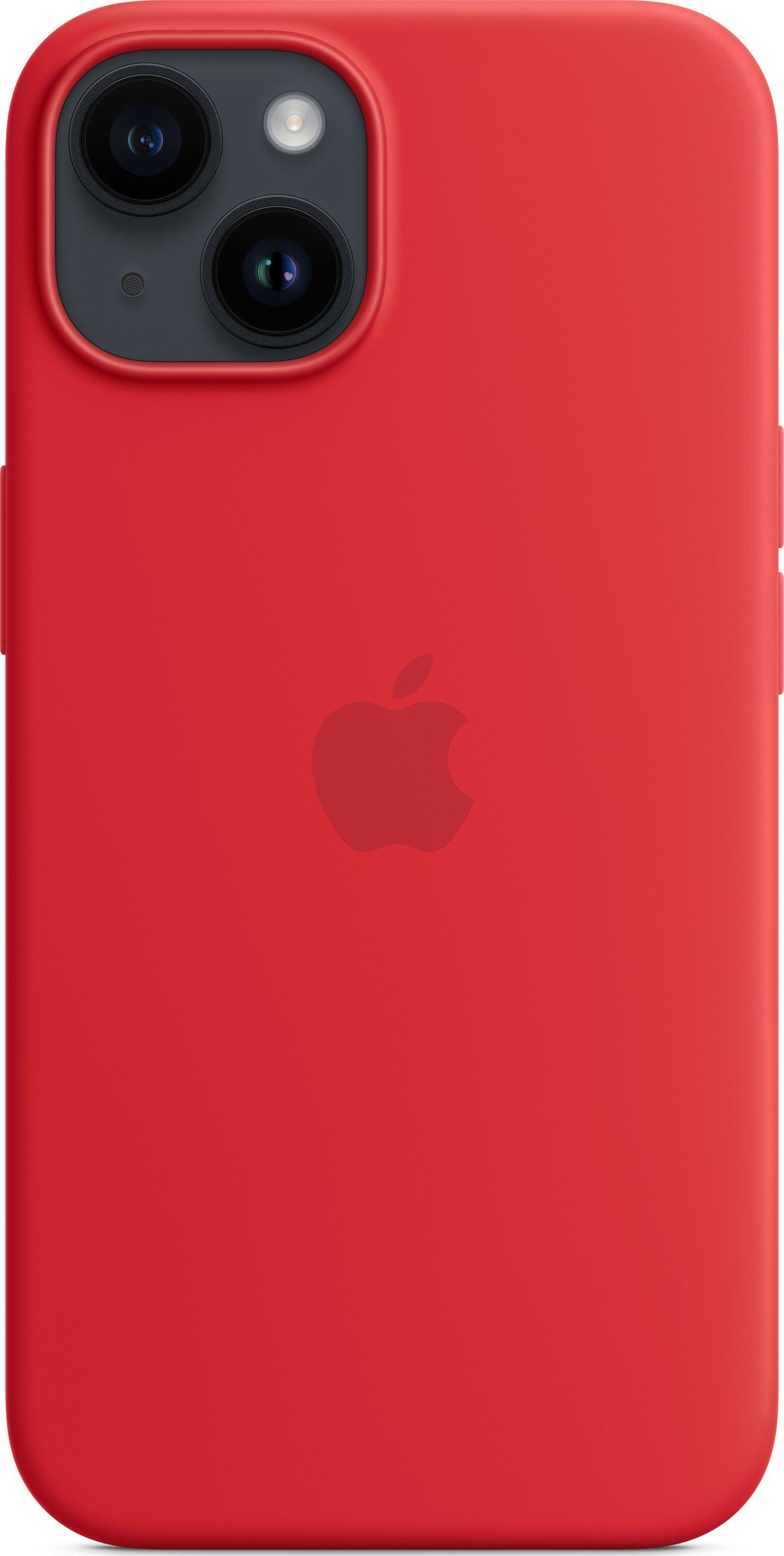 Чехол противоударный силиконовый Silicone Case MPRW3ZE/A MagSafe () для Apple Iphone 14 (6.1") Red - фото 1