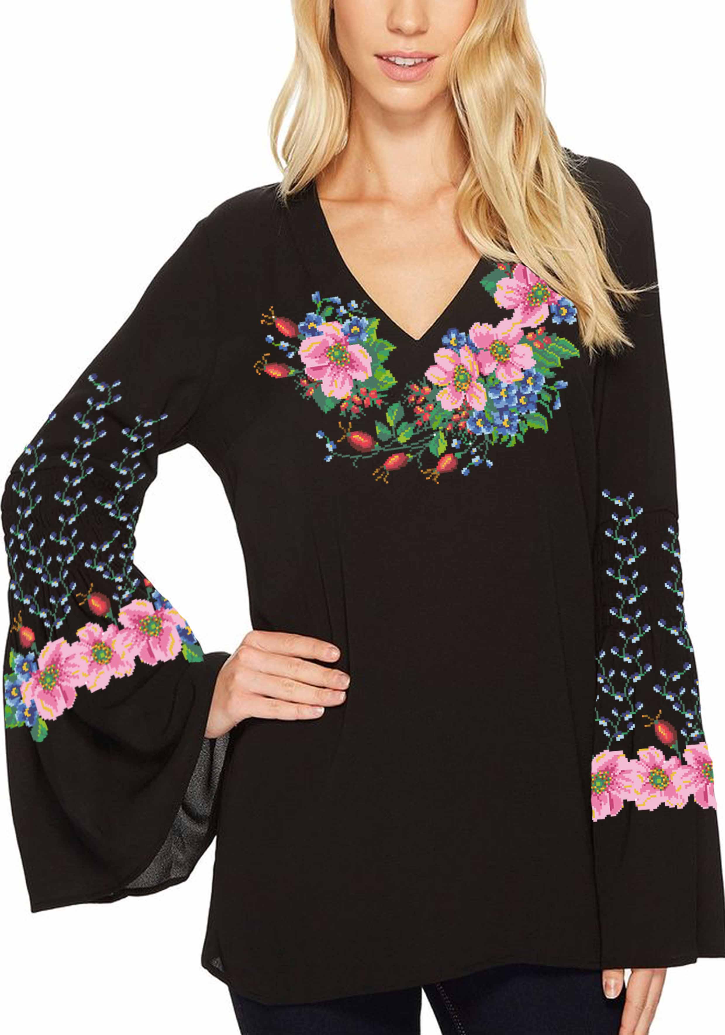 Заготовка для вышивки нитями или бисером рубашка СЖ-221 домотканое полотно