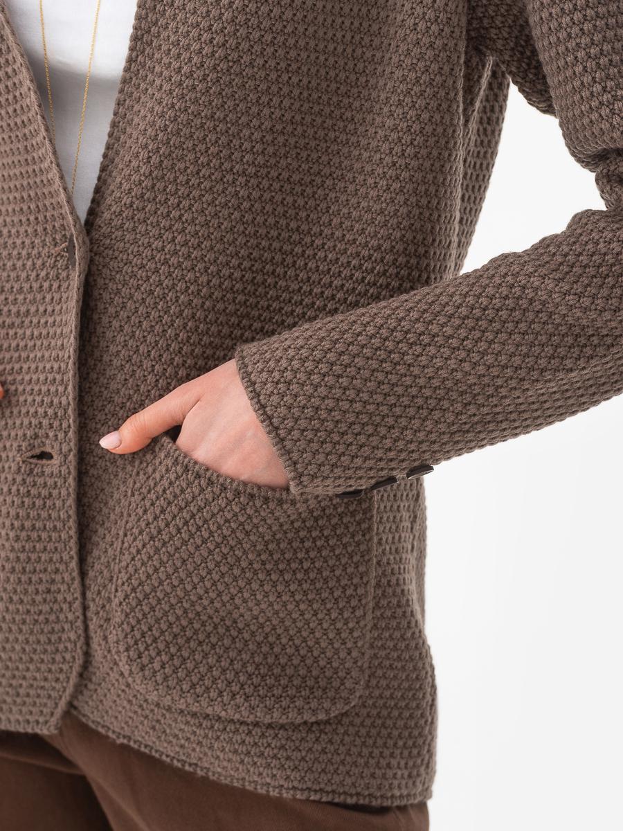 Піджак жіночий рисової в'язки SVTR р. 40-42 Капучино (598) - фото 8 Піджак жіночий рисової в'язки SVTR р. 40-42 Капучино (598) - фото 8