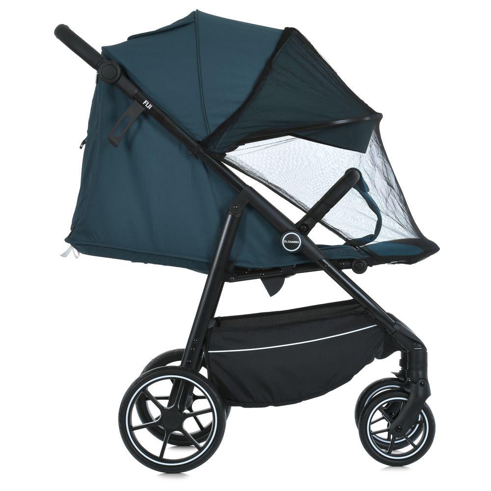 Коляска детская El Camino FIJI Lagoon Blue прогулочная с москитной сеткой и чехлом на ножки Зеленый (ME 1113-2) - фото 8